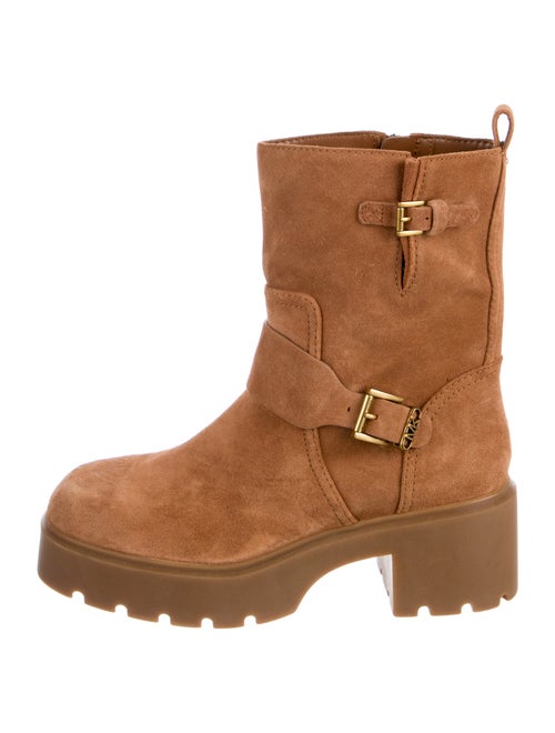 Michael Kors Suede Moto Boots
