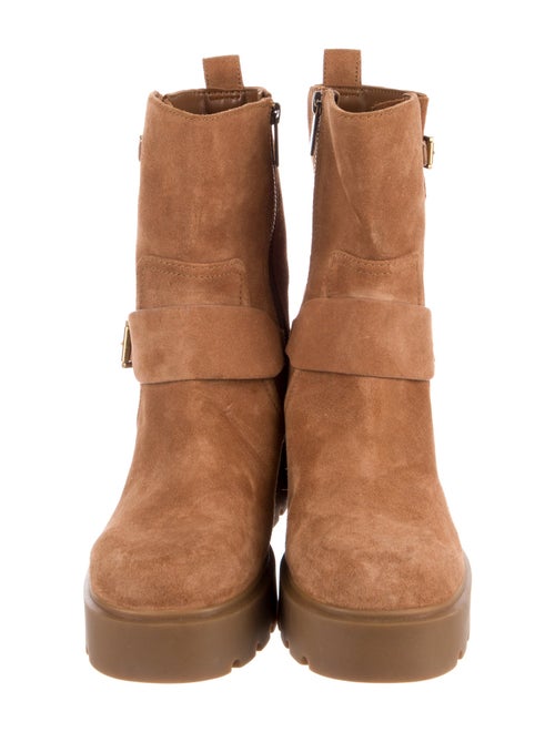 Michael Kors Suede Moto Boots