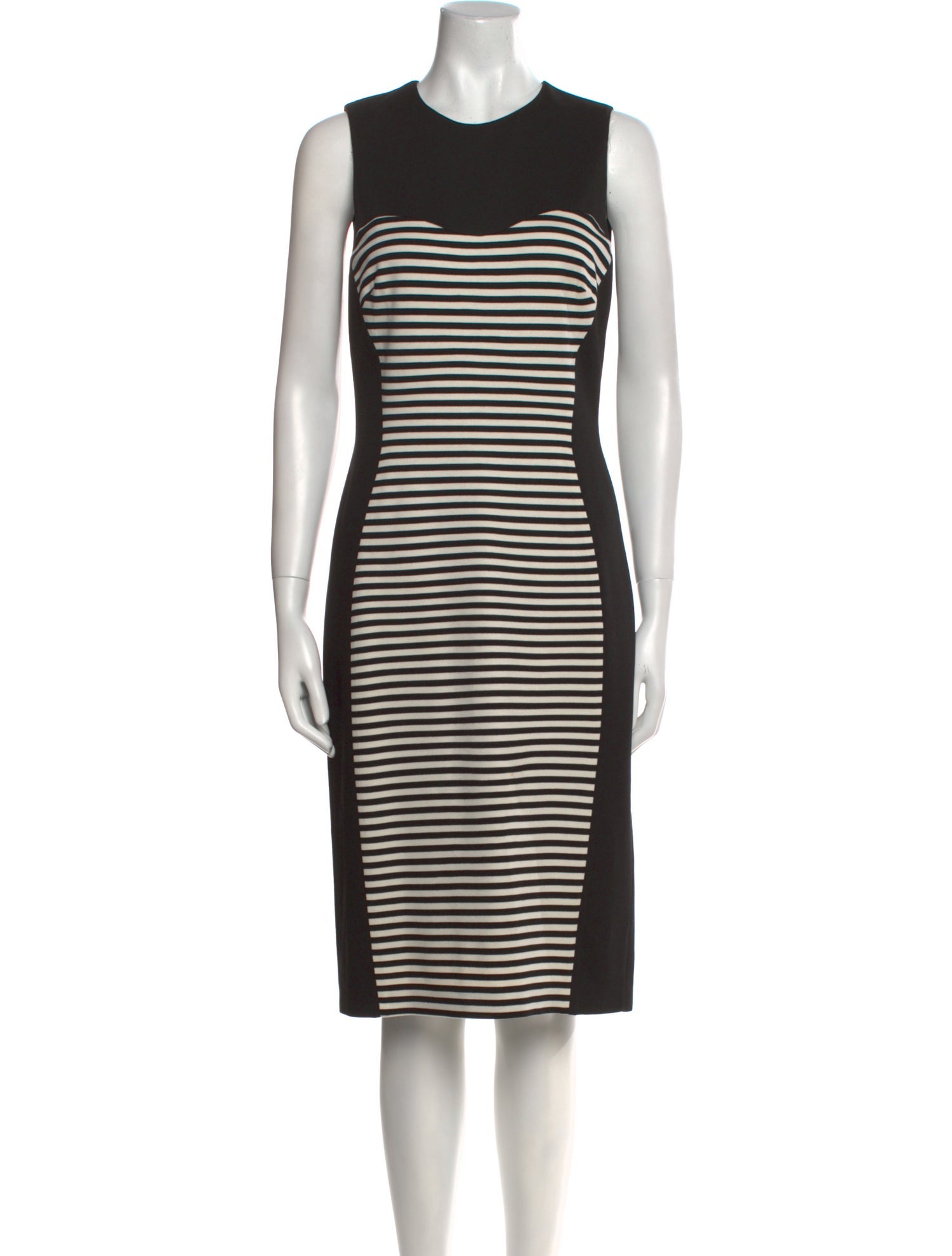Michael Kors Striped Midi Length Dress