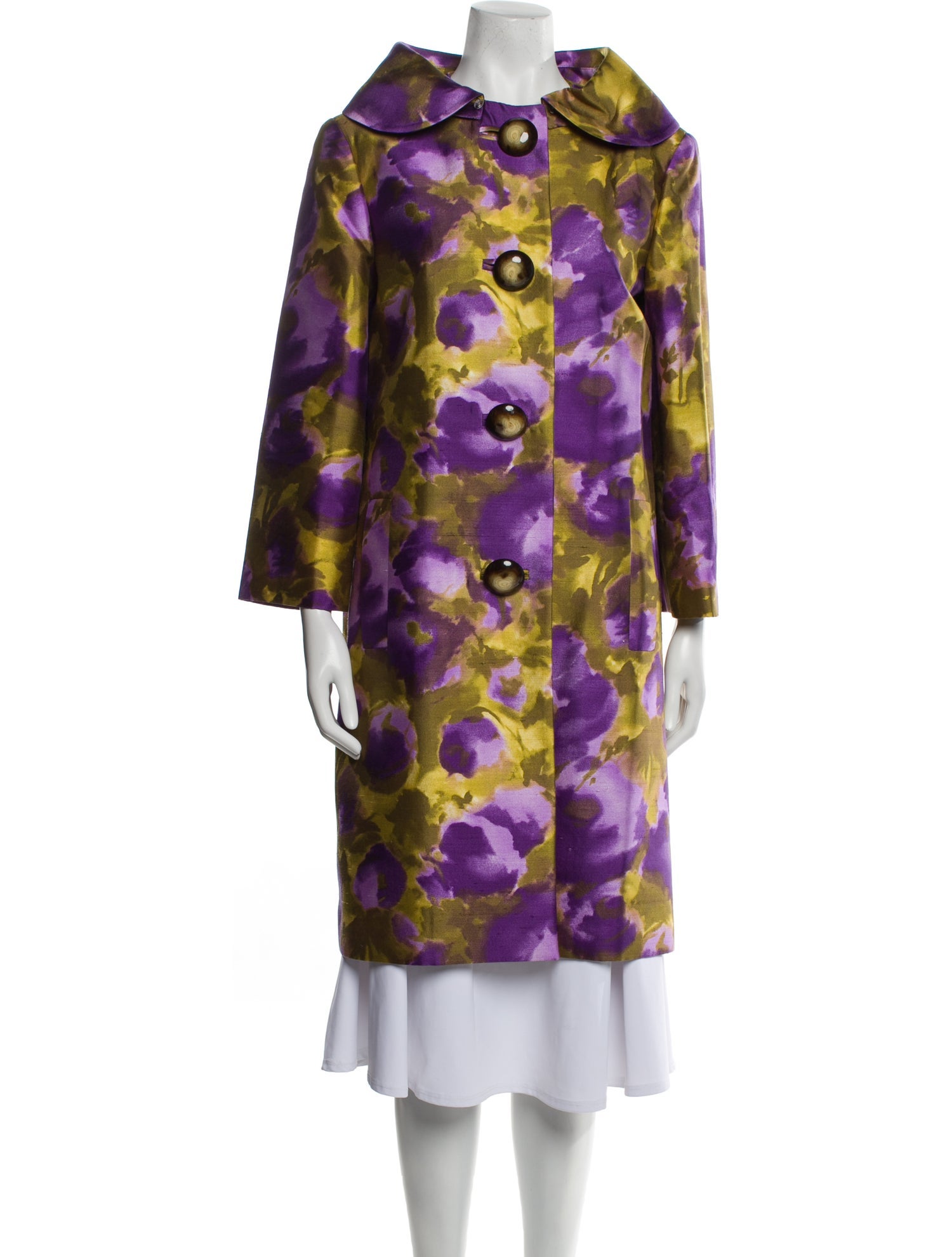 Michael Kors Silk Printed Trench Coat w/ Tags