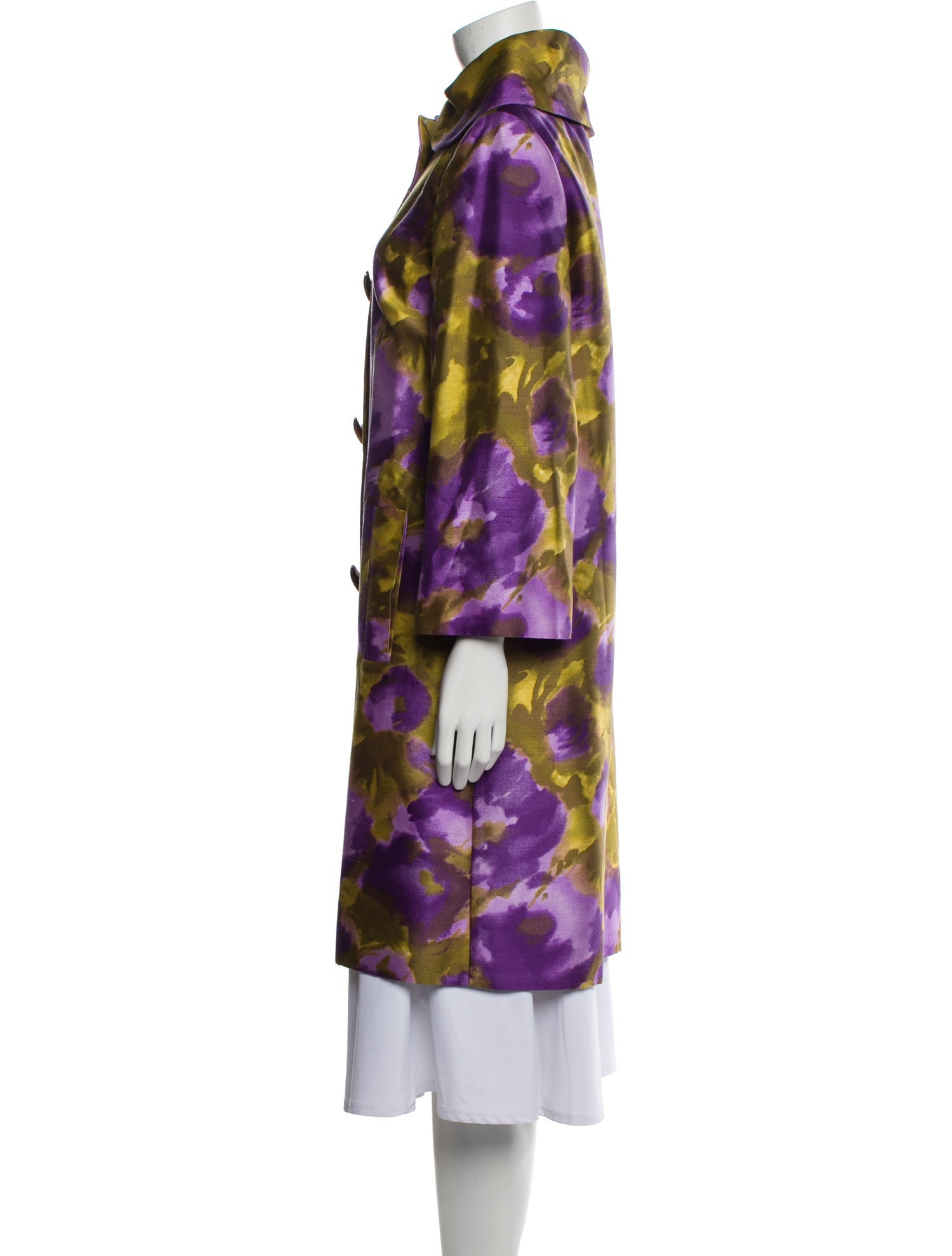 Michael Kors Silk Printed Trench Coat w/ Tags