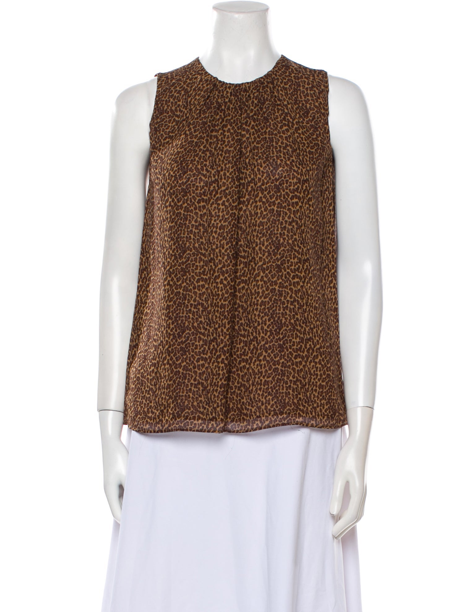 Michael Kors Silk Animal Print Top