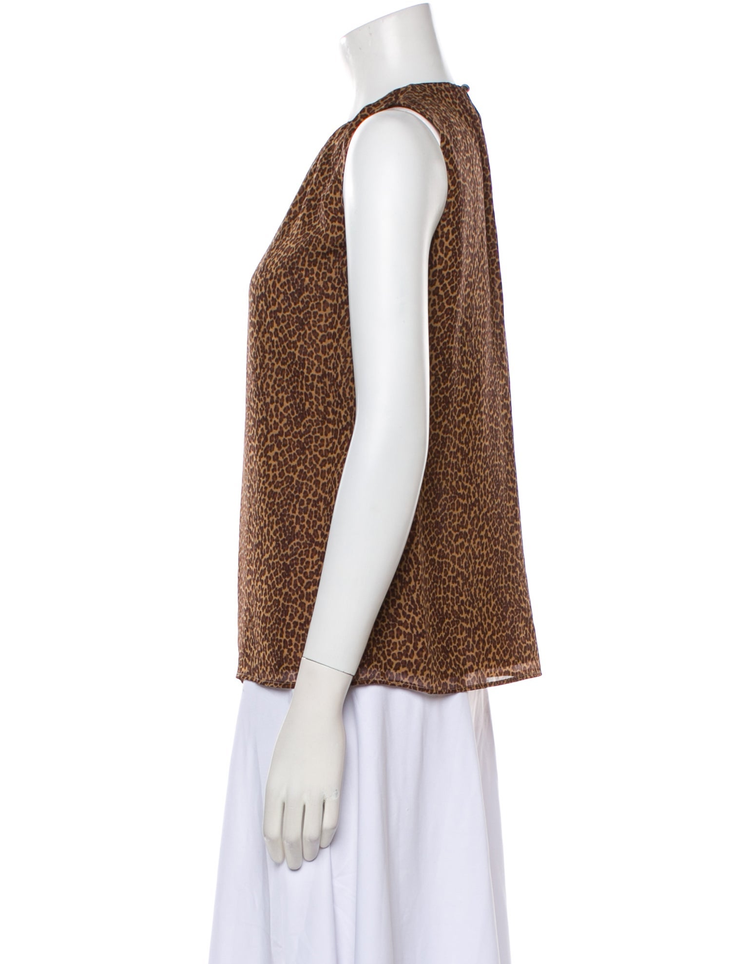 Michael Kors Silk Animal Print Top