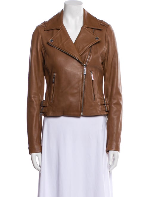 Michael Kors Leather Biker Jacket