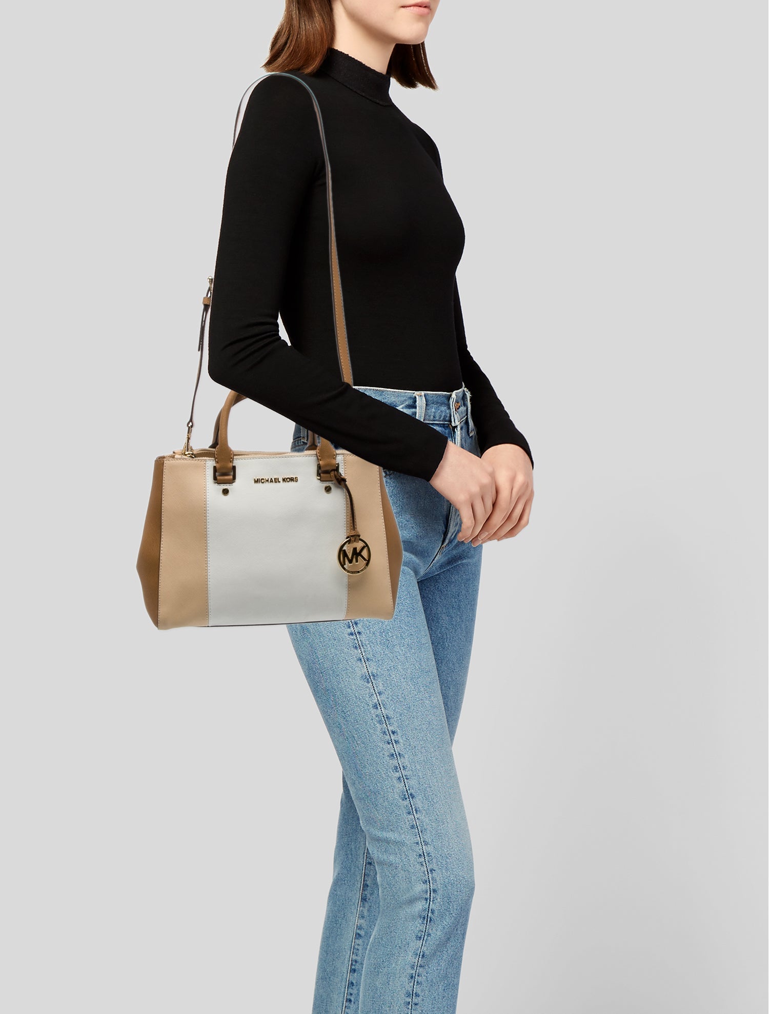 Michael Kors Saffiano Leather Top Handle Bag