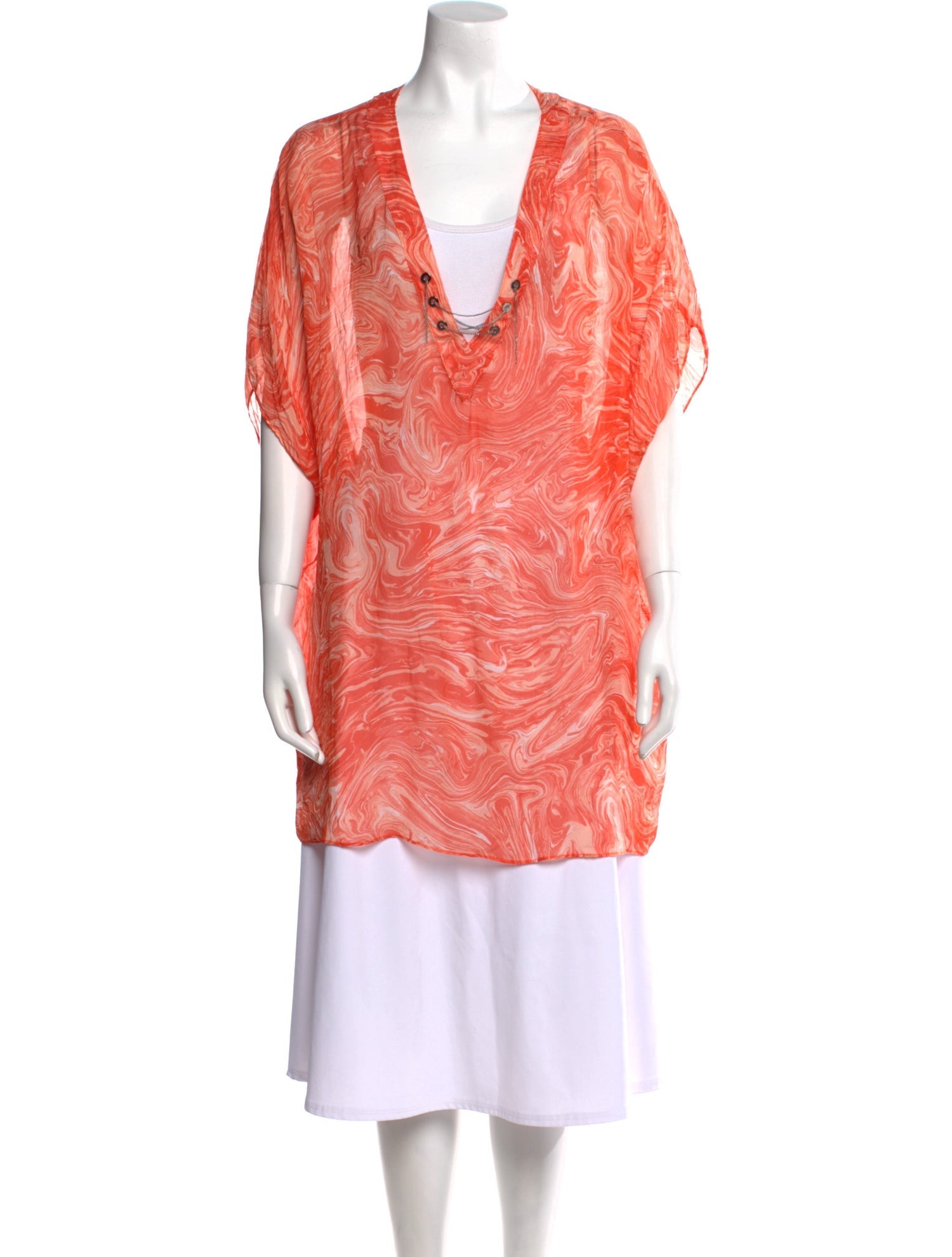 Michael Kors Printed Chain-Link Accents Cover-Up