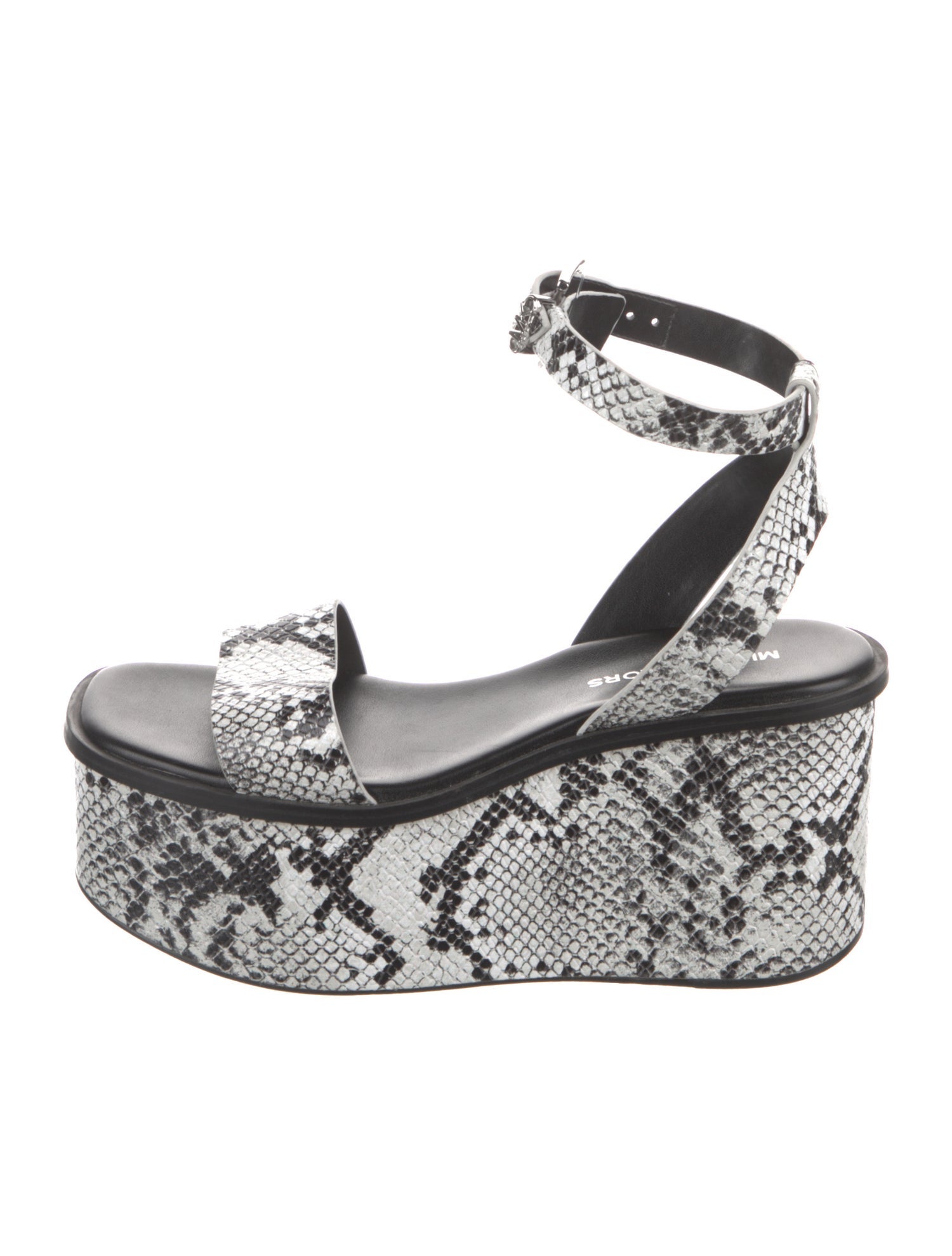 Michael Kors Leather Animal Print Slingback Sandals