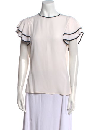 Michael Kors Silk Crew Neck Blouse