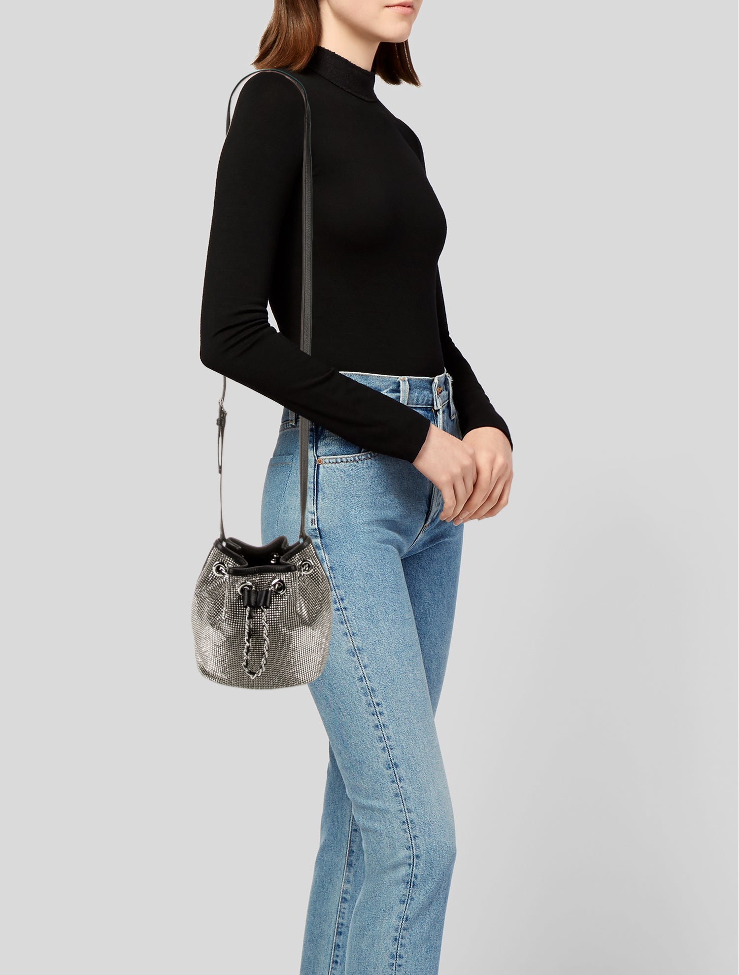 Michael Kors Leather Bucket Bag