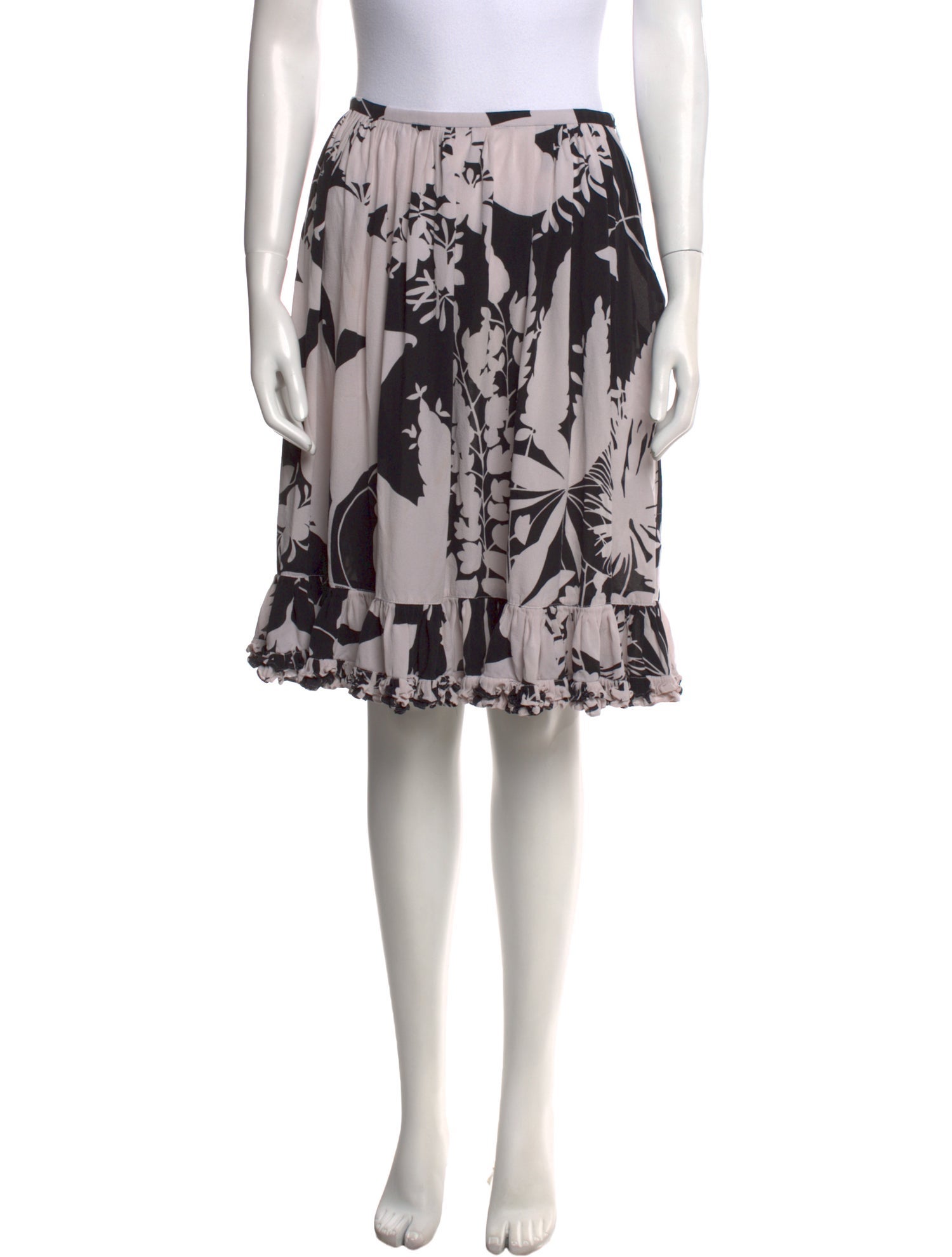 Michael Kors Silk Knee-Length Skirt