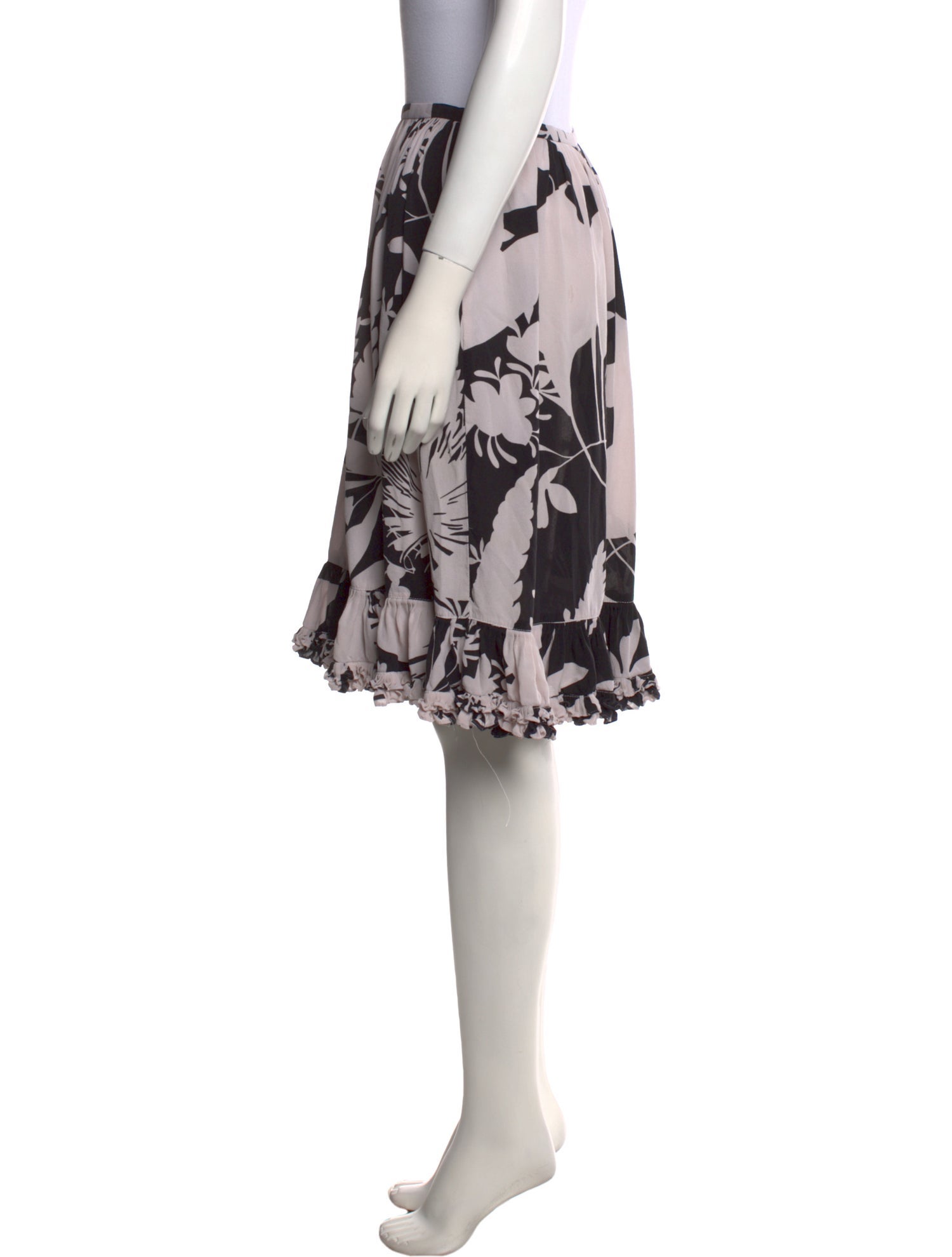 Michael Kors Silk Knee-Length Skirt