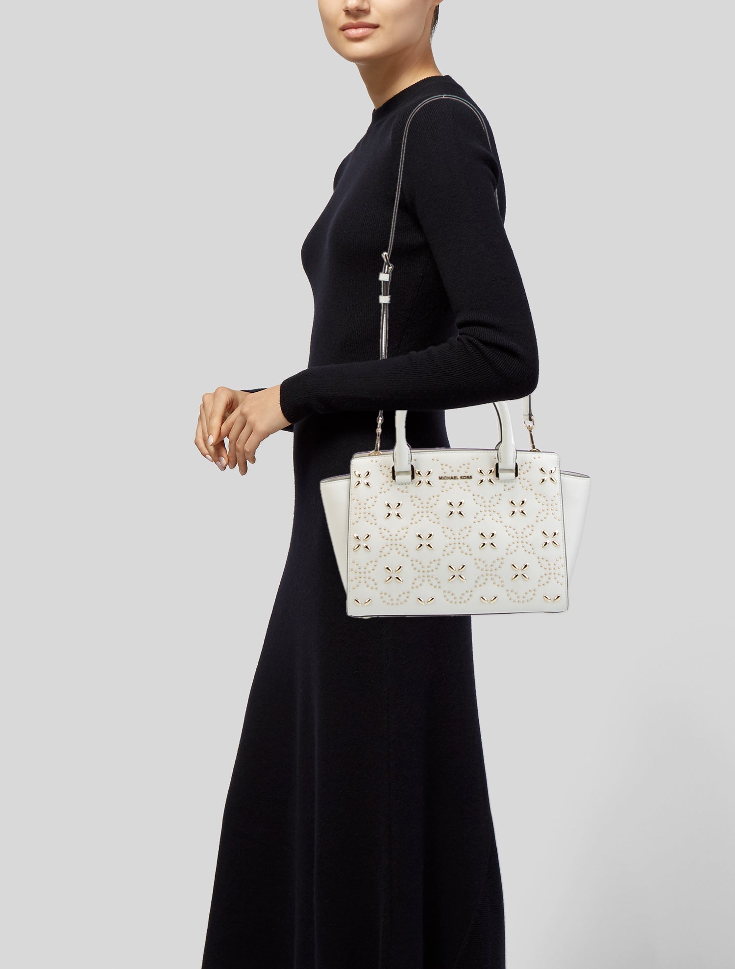 Michael Kors Leather Top Handle Bag