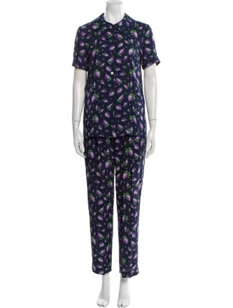 Michael Kors Silk Printed Pant Set