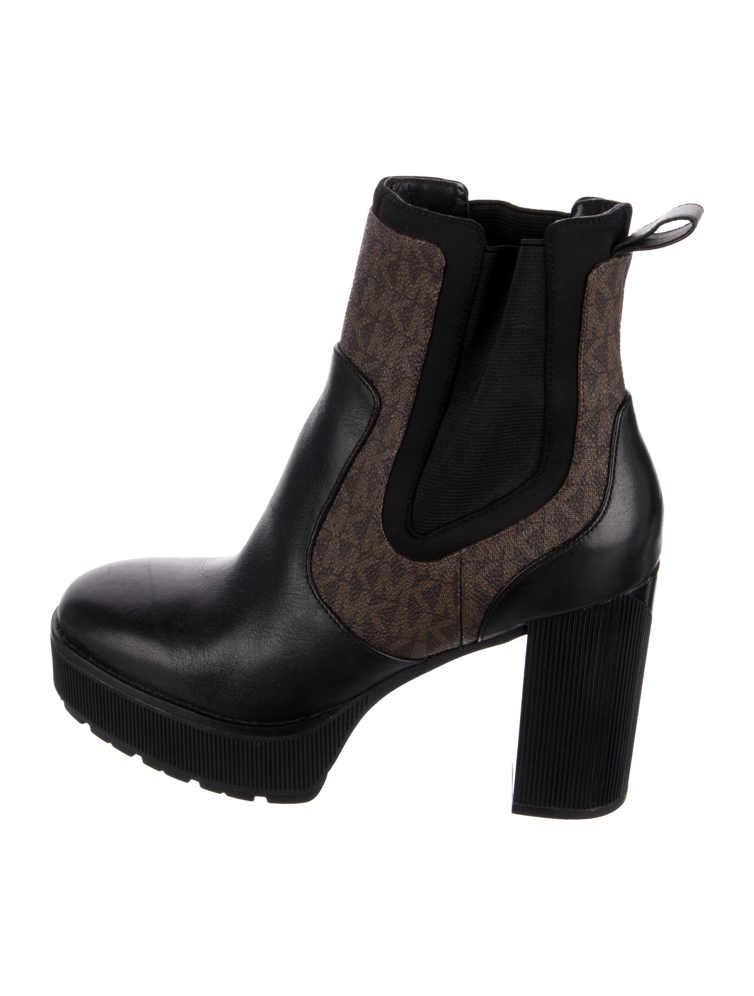 Michael Kors Leather Printed Chelsea Boots