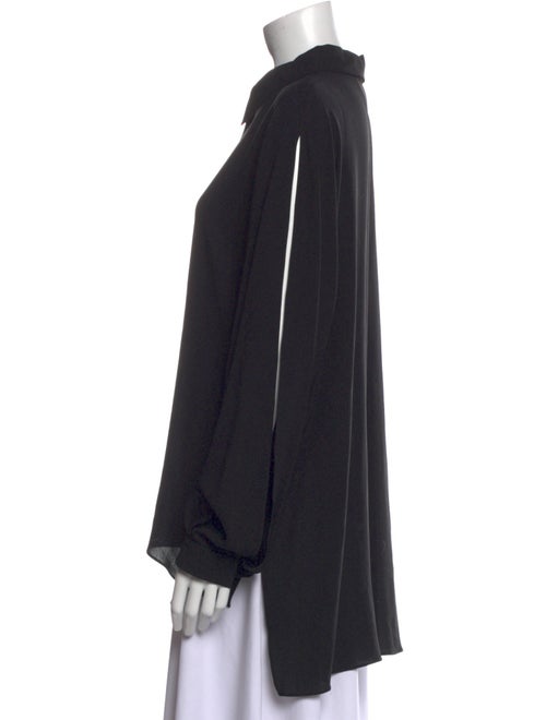 Michael Kors Silk Long Sleeve Button-Up Top