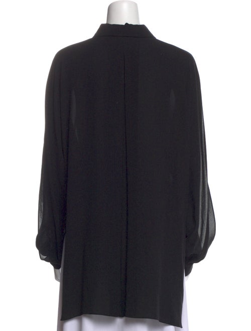 Michael Kors Silk Long Sleeve Button-Up Top