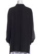 Michael Kors Silk Long Sleeve Button-Up Top
