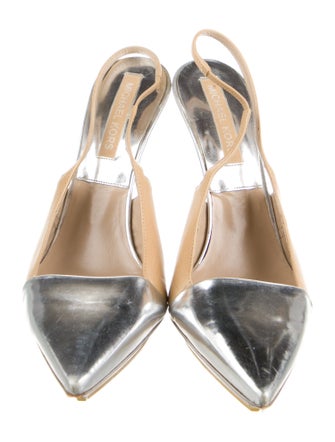 Michael Kors Leather Slingback Pumps