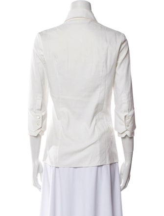 Michael Kors Three-Quarter Sleeve Button-Up Top