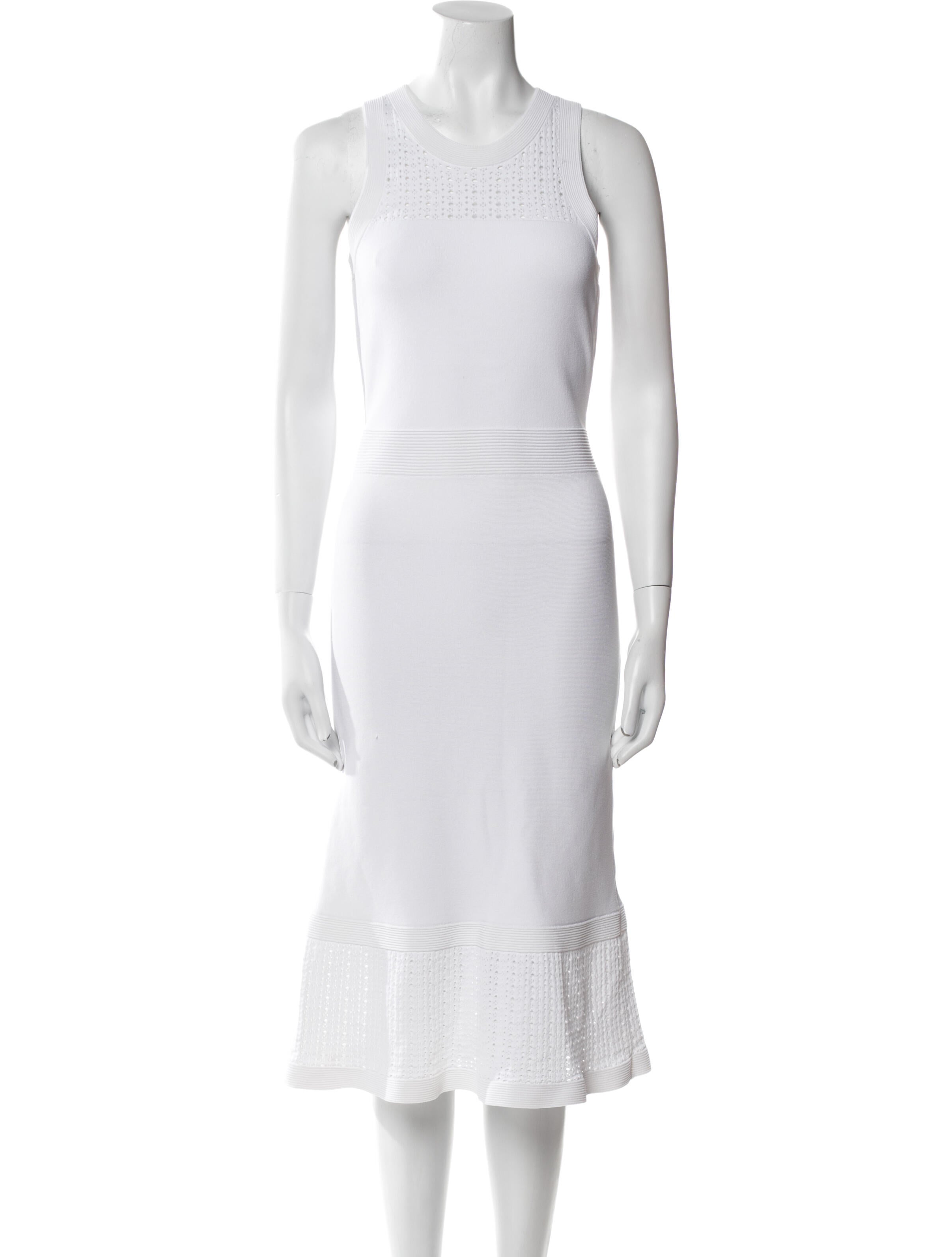 Michael Kors Scoop Neck Midi Length Dress