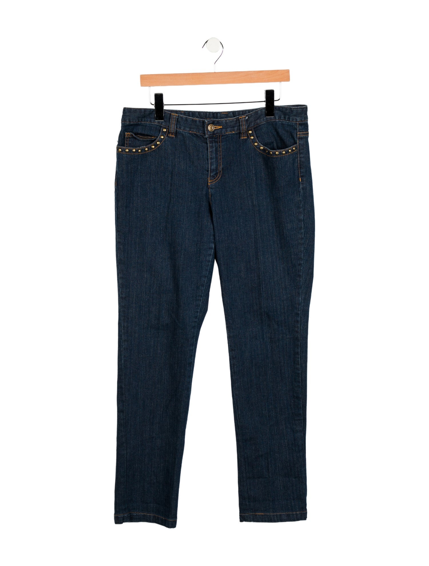 Michael Kors Mid-Rise Straight Leg Jeans