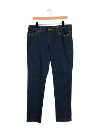 Michael Kors Mid-Rise Straight Leg Jeans