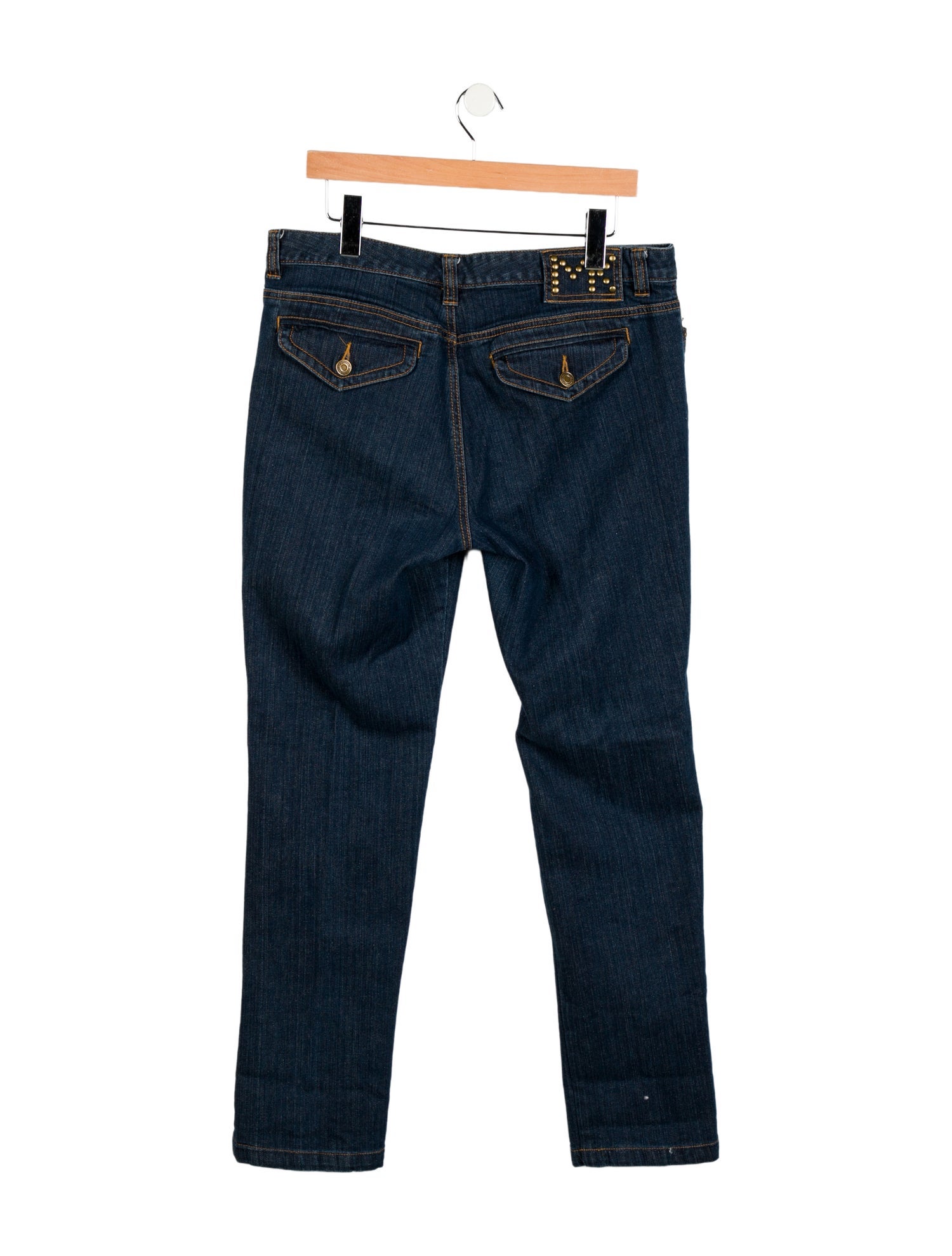 Michael Kors Mid-Rise Straight Leg Jeans