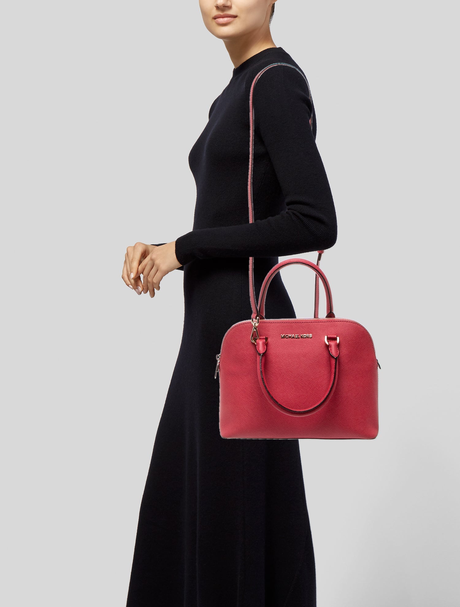 Michael Kors Saffiano Leather Top Handle Bag