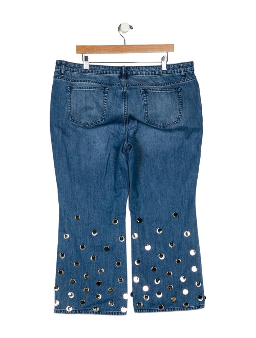 Michael Kors Mid-Rise Wide Leg Jeans
