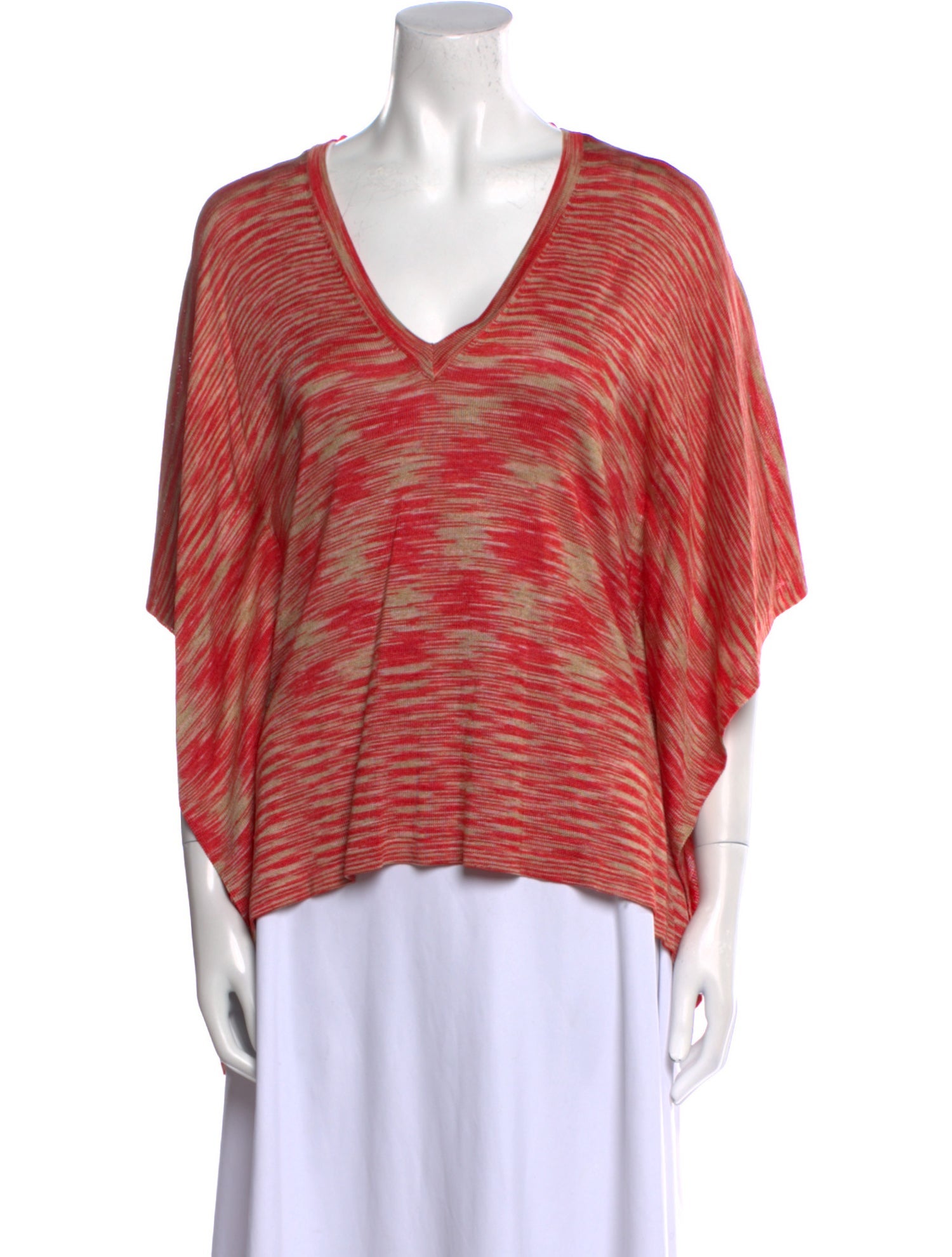 Michael Kors Striped V-Neck Sweater