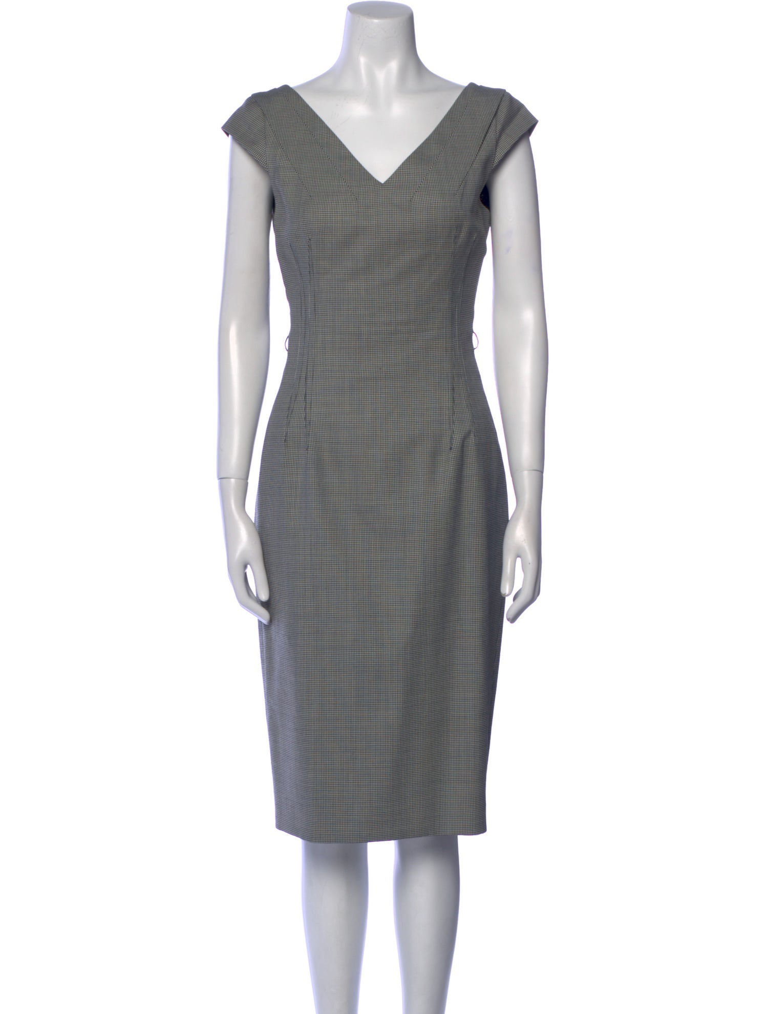 Michael Kors Virgin Wool Midi Length Dress