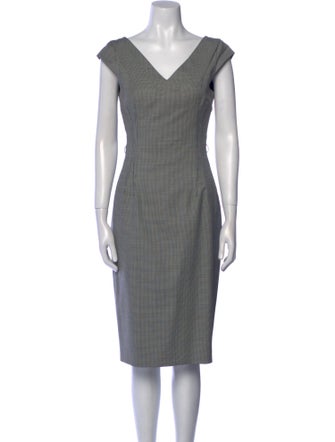 Michael Kors Virgin Wool Midi Length Dress