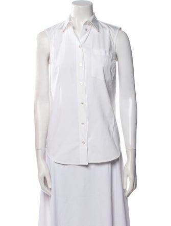 Michael Kors Sleeveless Button-Up Top
