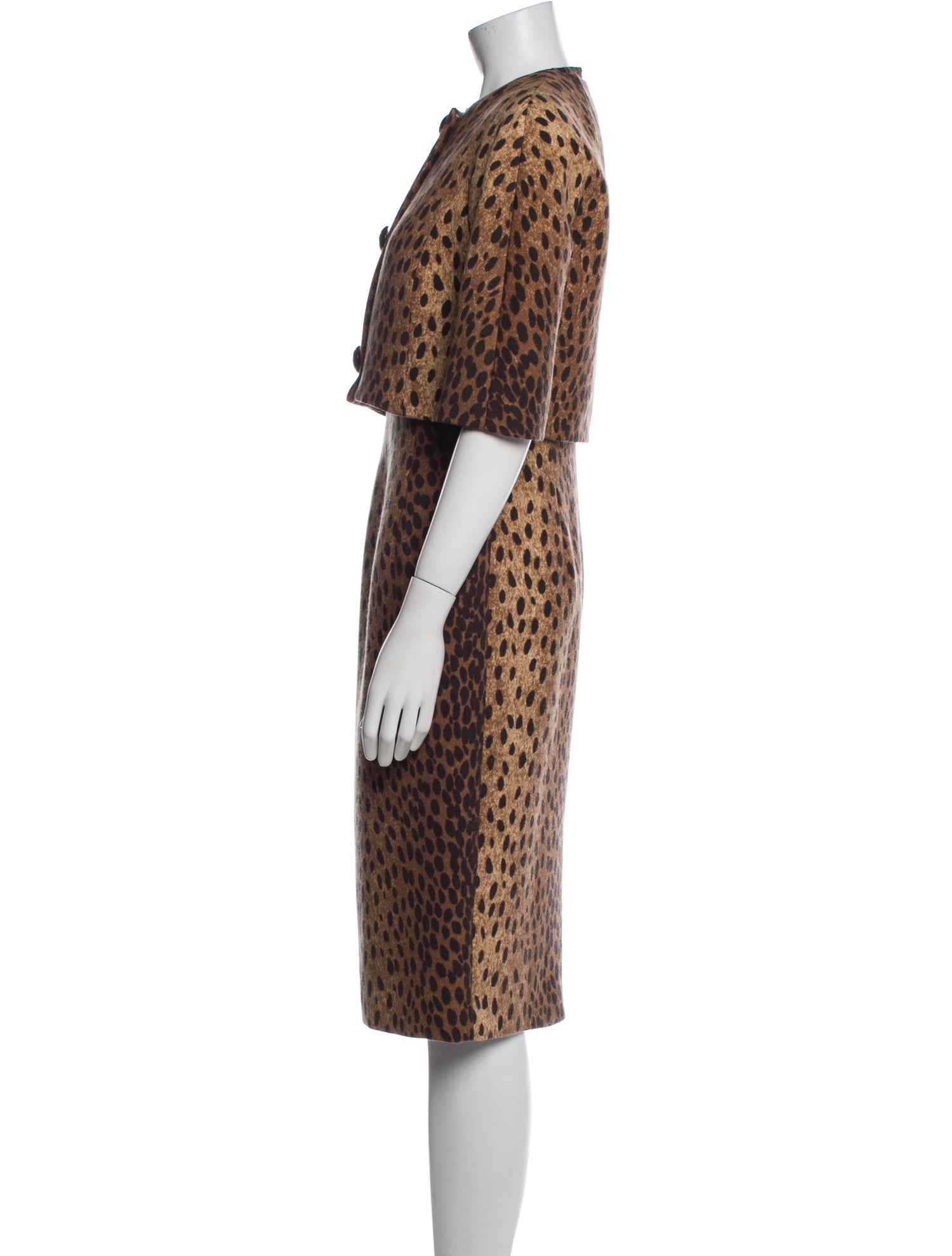 Michael Kors Wool Animal Print Dress Set