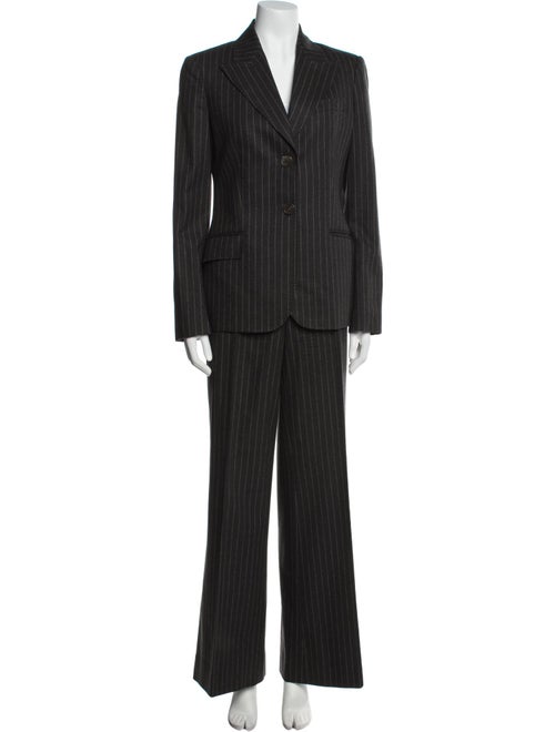 Michael Kors Virgin Wool Striped Pantsuit