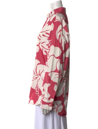 Michael Kors Floral Print Long Sleeve Blouse