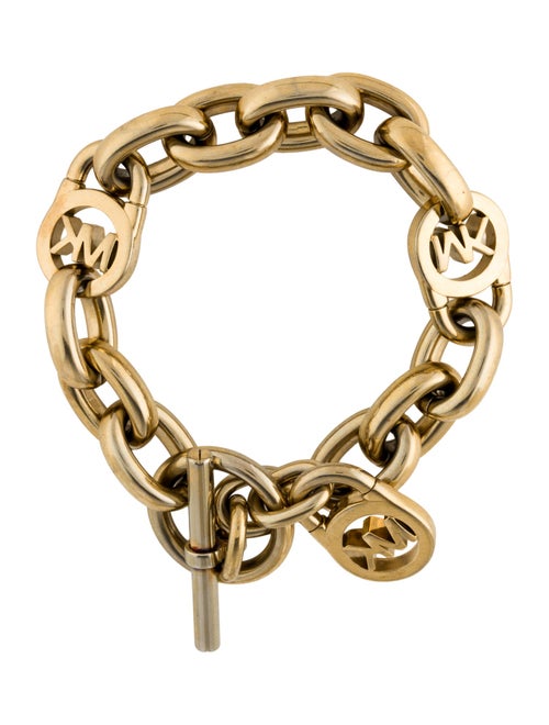Michael Kors Logo Padlock Chain Link Bracelet