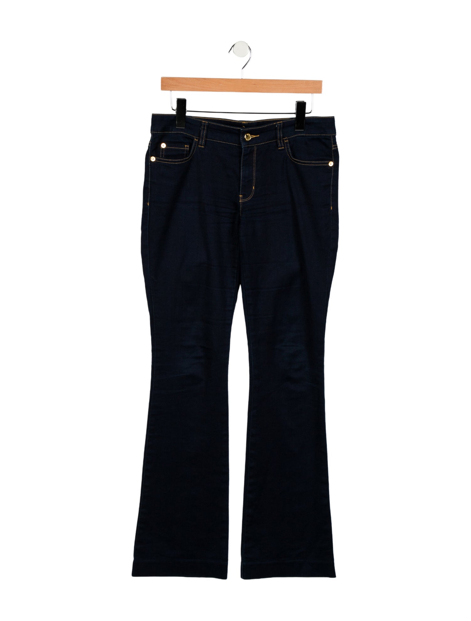 Michael Kors Mid-Rise Wide Leg Jeans
