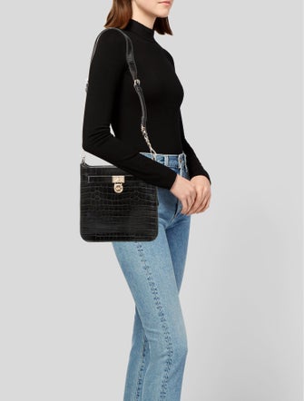 Michael Kors Embossed Leather Shoulder Bag