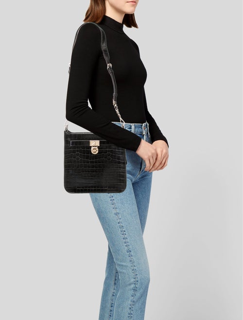 Michael Kors Embossed Leather Shoulder Bag
