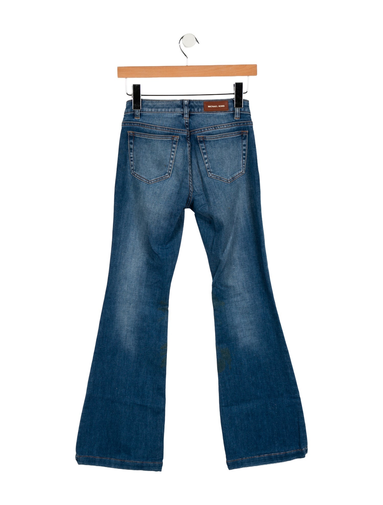 Michael Kors Mid-Rise Wide Leg Jeans