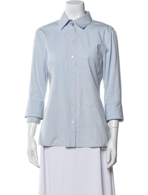 Michael Kors Three-Quarter Sleeve Button-Up Top