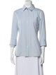Michael Kors Three-Quarter Sleeve Button-Up Top