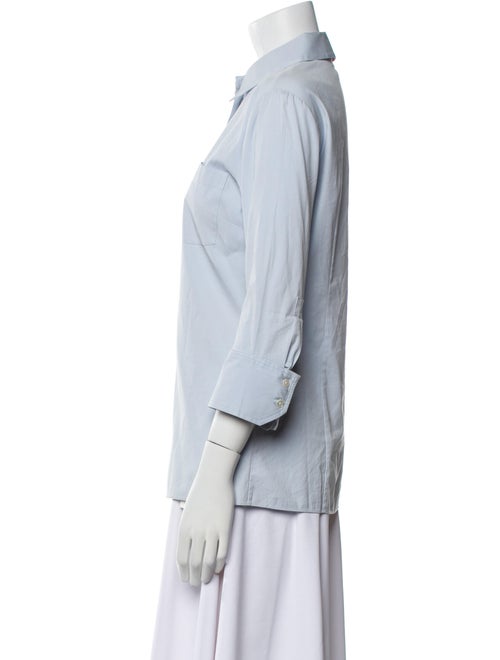 Michael Kors Three-Quarter Sleeve Button-Up Top