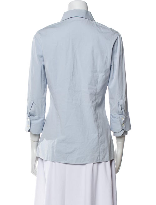 Michael Kors Three-Quarter Sleeve Button-Up Top