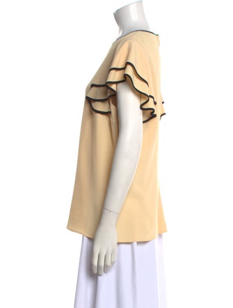 Michael Kors Linen Crew Neck Blouse