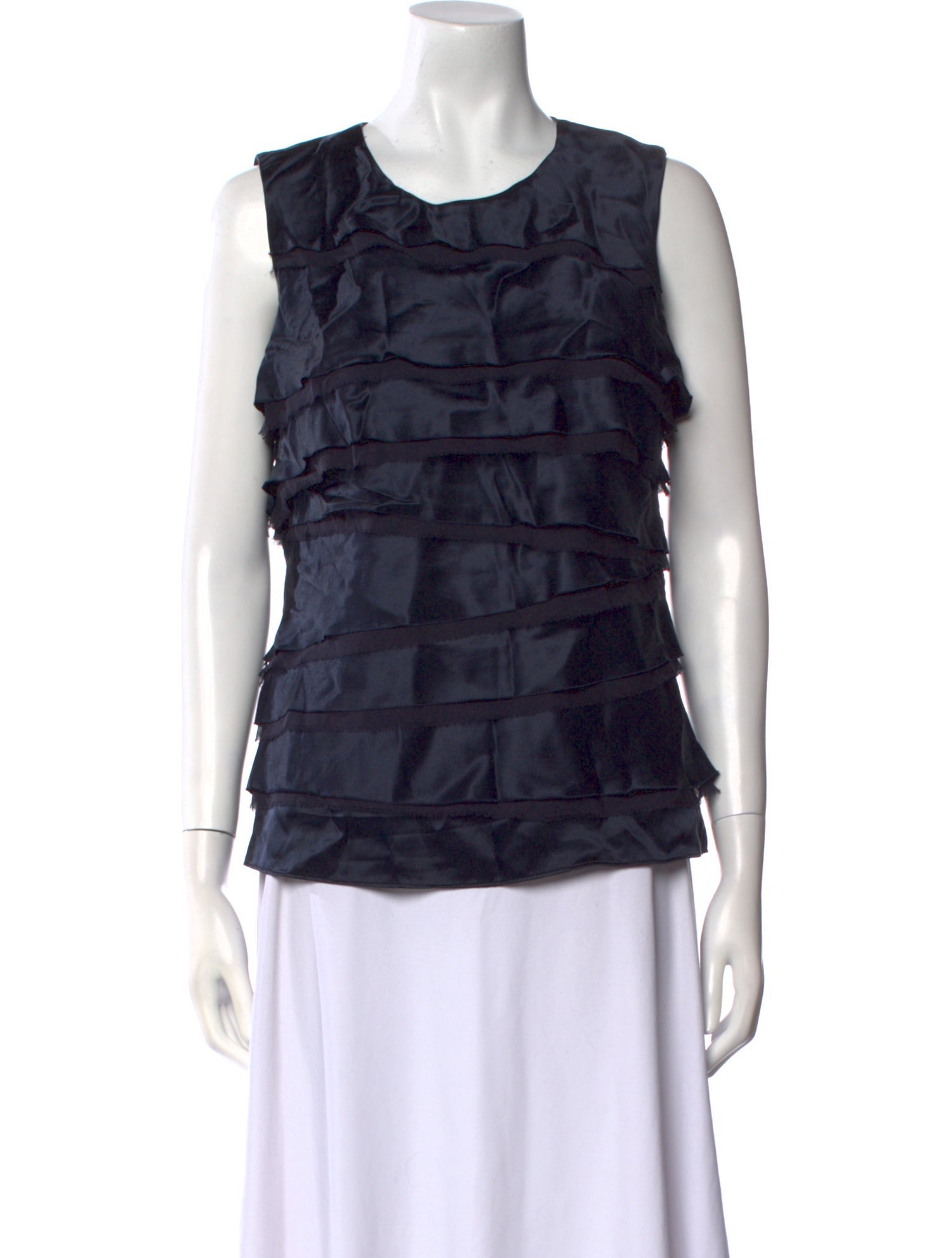 Michael Kors Silk Scoop Neck Top