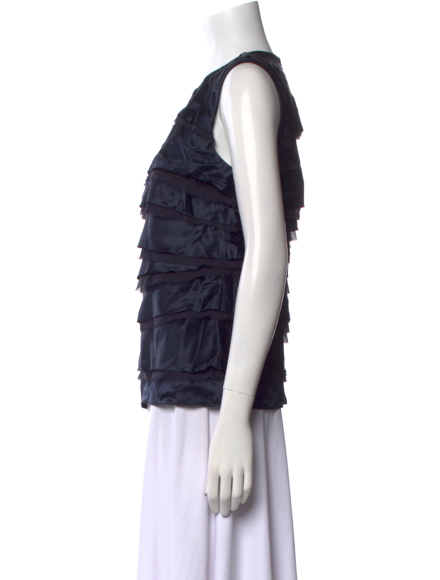 Michael Kors Silk Scoop Neck Top