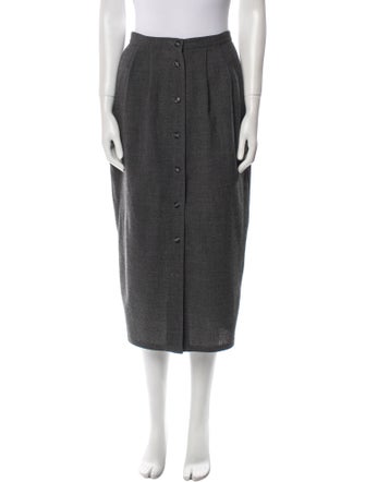Michael Kors Wool Midi Length Skirt