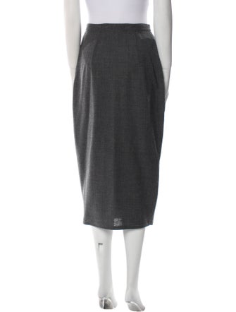 Michael Kors Wool Midi Length Skirt